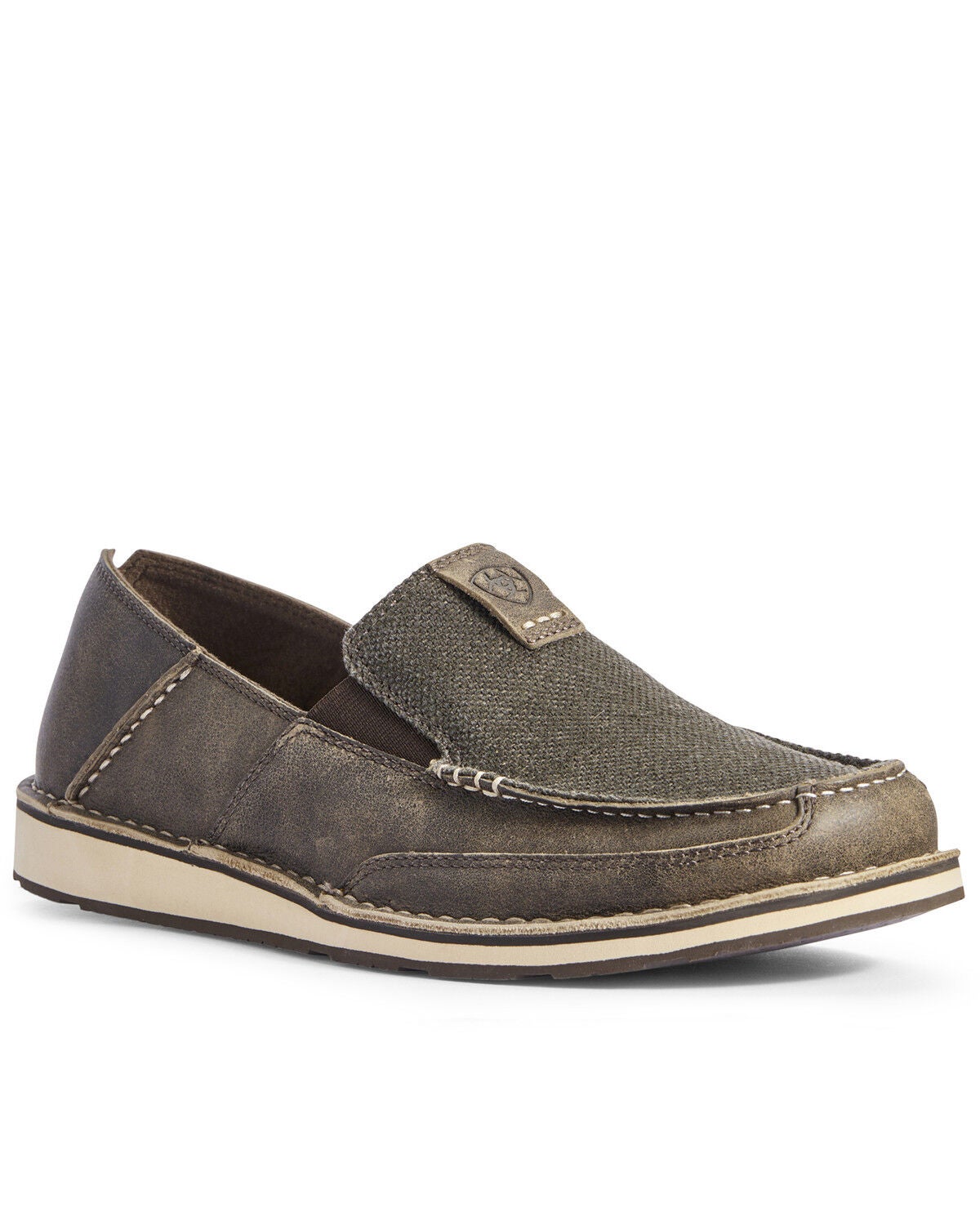 Grey Noir Cruiser Shoes - Moc Toe 