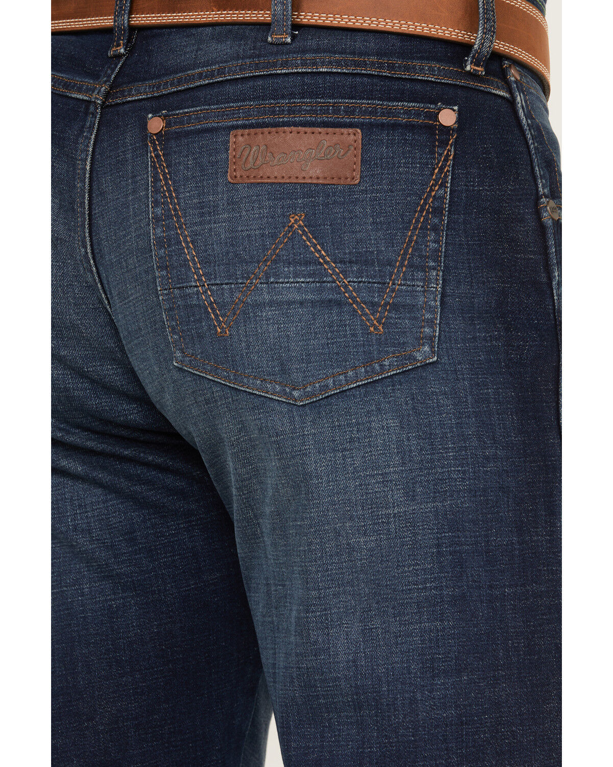 Image #4 - Wrangler Retro Men's 88MWZ Stone Dark Wash Slim Straight Stretch Denim Jeans - Long, , hi-res
