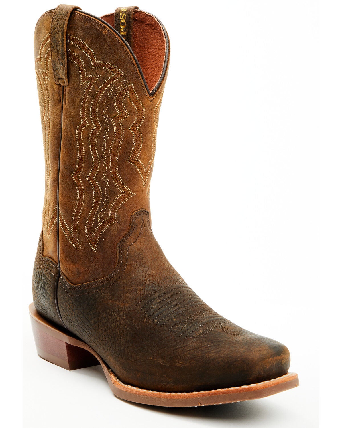 Dan Post Men's Creed Performance Western Boots - Square Toe, Chocolate, hi-res
