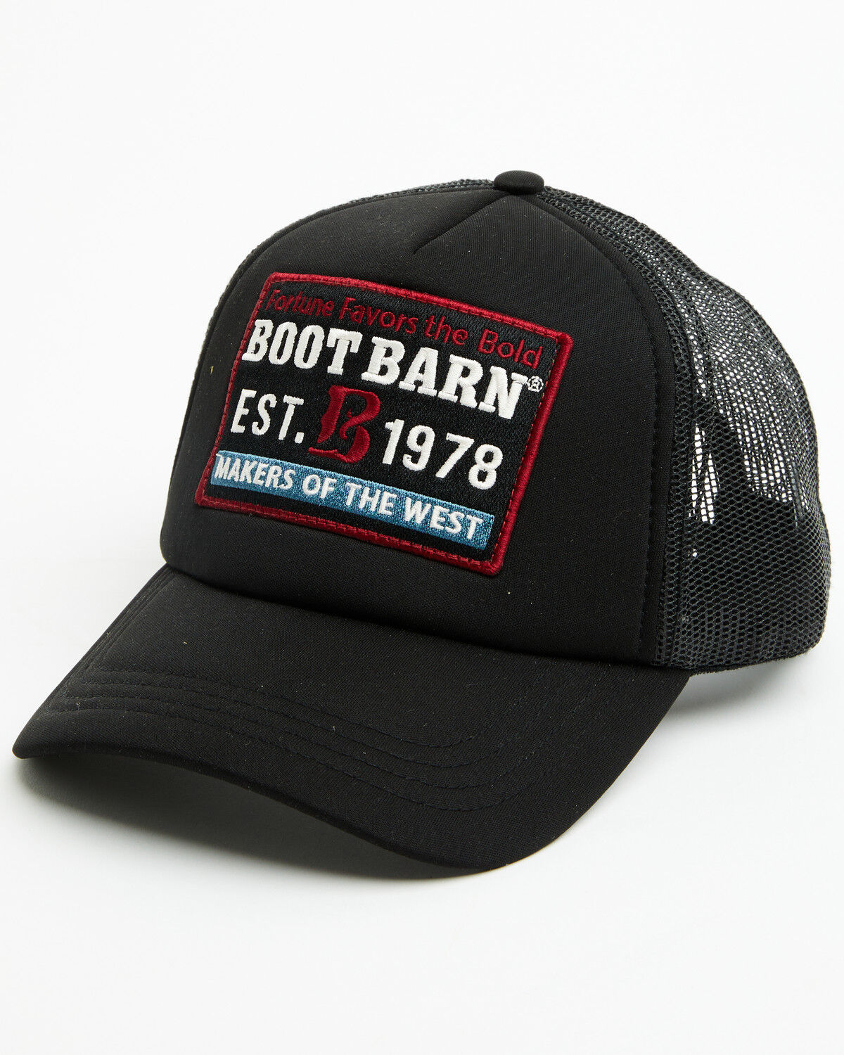 Image #1 - Boot Barn Logo Embroidered Ball Cap, Black, hi-res