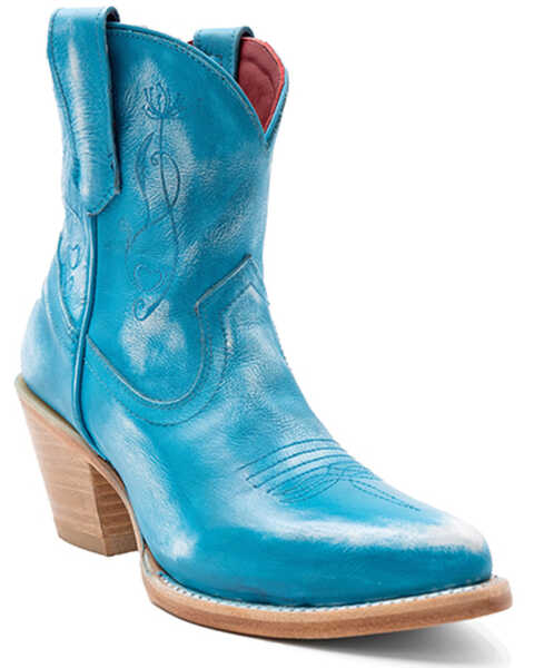 Ferrini Women's Pixie Western Boots - Pointed Toe, Turquoise, hi-res