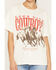Image #3 - Wrangler Retro Women's Long Live Cowboys Short Sleeve Graphic Tee, Cream, hi-res