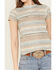 Image #3 - Shyanne Women's Serape Striped Crewneck Graphic Tee, Blue, hi-res