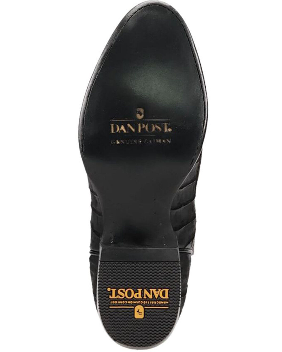 Image #7 - Dan Post Men's Makara Exotic Caiman Western Boots - Round Toe, Black, hi-res