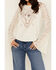 Image #3 - Shyanne Women's Steer Lace Long Sleeve Graphic Tee, Off White, hi-res
