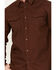 Image #3 - Cody James Men's FR Solid Long Sleeve Snap Western Shirt , Cognac, hi-res