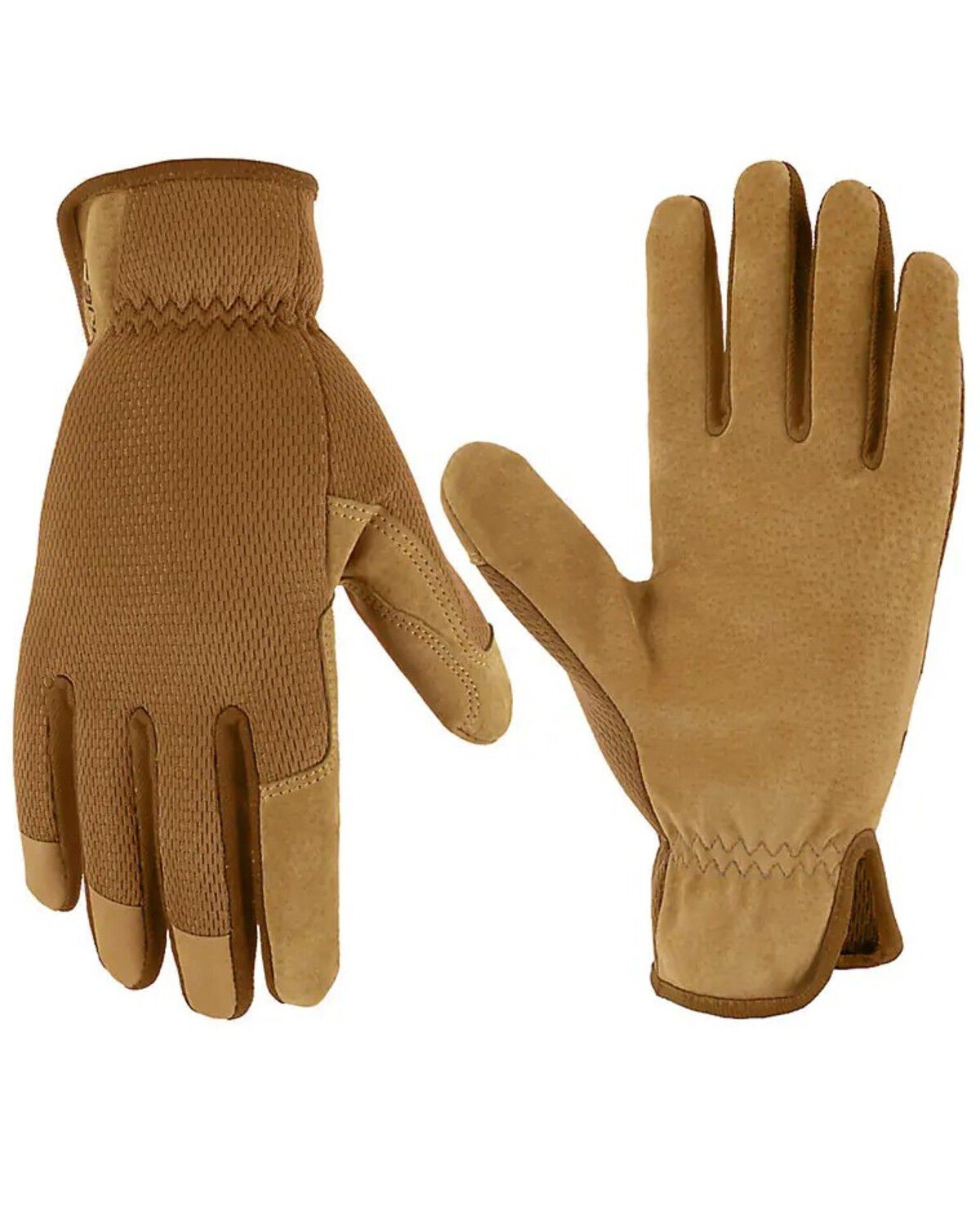 Carhartt Women's Leather High Dexterity Gloves, Brown, hi-res