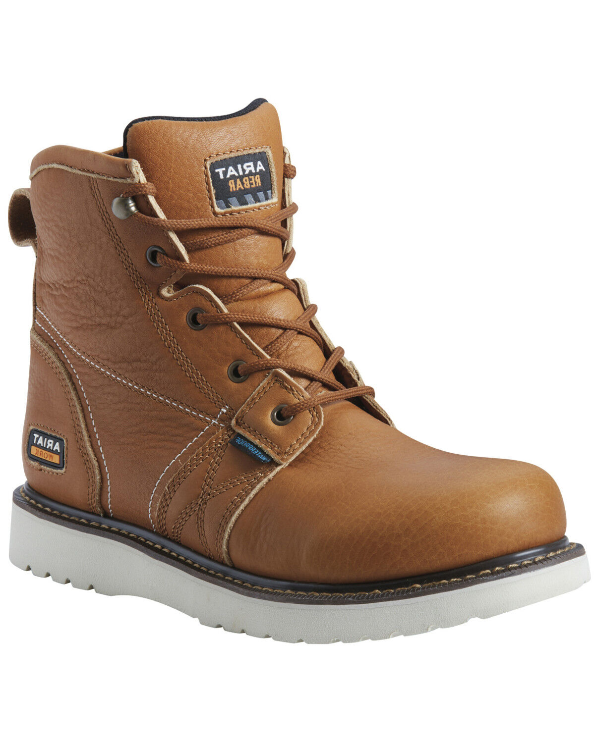 Image #1 - Ariat Men's Rebar Wedge Waterproof Work Boots - Soft Toe, , hi-res