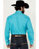 Image #4 - Roper Men's Amarillo Solid Long Sleeve Snap Stretch Western Shirt , Turquoise, hi-res