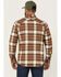 Image #4 - Dakota Grizzly Men's Grant Plaid Print Long Sleeve Button-Down Western Shirt, Tan, hi-res