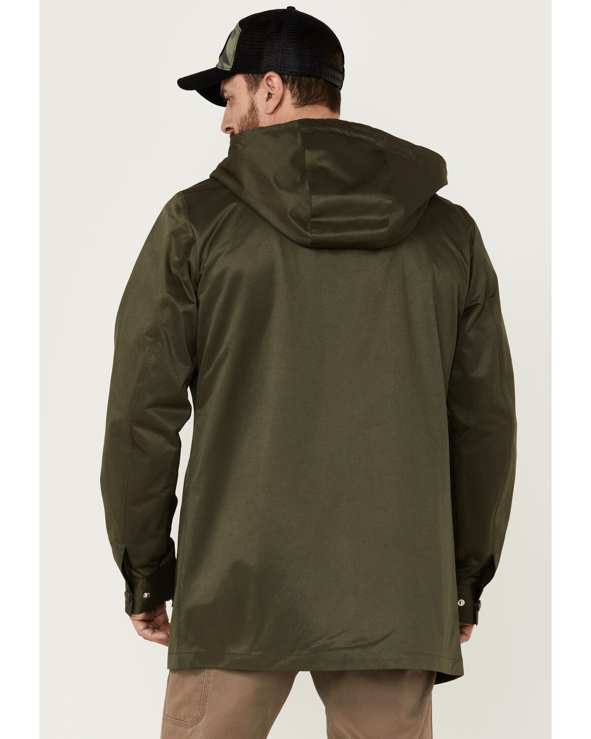 Image #5 - Brothers and Sons Men's Badlands Solid Snap-Front CC Parka Jacket, Olive, hi-res