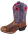 Smoky Mountain Youth Girls' Ellie Western Boots - Square Toe, Brown, hi-res