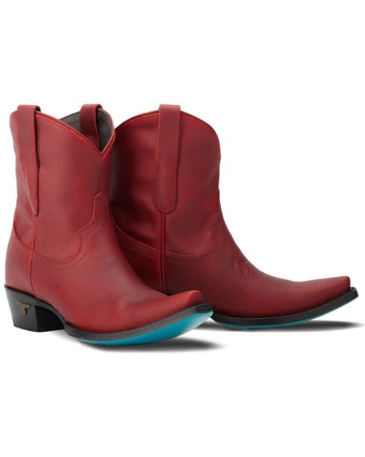 Image #1 - Lane Women's Emma Jane Western Booties - Snip Toe, Ruby, hi-res