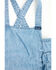 Image #2 - Wrangler Infant Girls' Ruffle Denim Onesie, Blue, hi-res