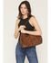 Image #1 - Justin Women's Leopard Print Crossbody Shoulder Bag, Brown, hi-res