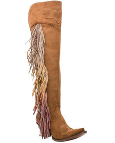 Junk Gypsy by Lane Women's Spirit Animal In Suede Western Boots - Snip Toe, Brown, hi-res