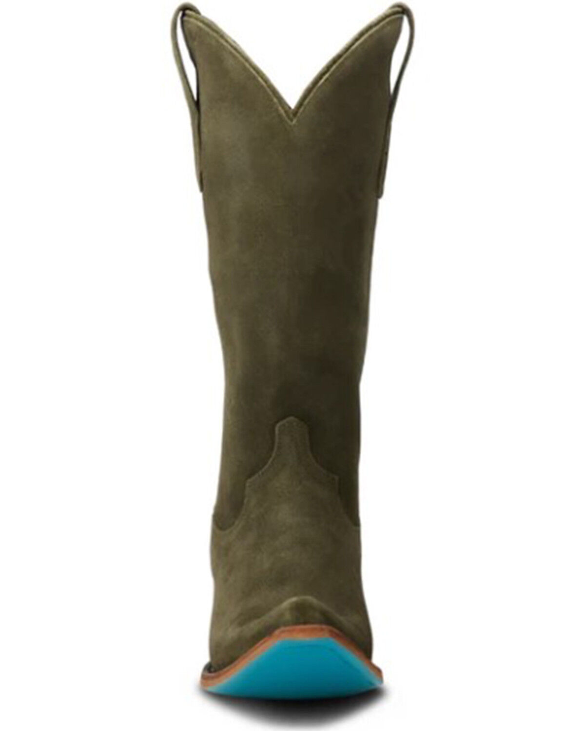 Image #4 - Lane Women's Emma Jane Suede Tall Western Boots - Snip Toe, Olive, hi-res