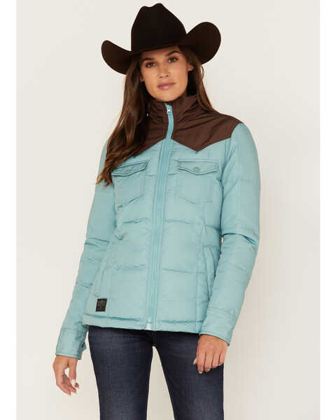 Image #1 - Kimes Ranch Women's Wyldfire Puffer Jacket, Light Blue, hi-res