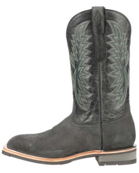 Lucchese Men's Rudy Western Boot - Broad Square Toe, Grey, hi-res