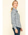 Image #3 - Dovetail Workwear Women's Plaid Print Long Sleeve Button Down Givens Work Shirt , Indigo, hi-res