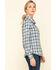 Image #3 - Dovetail Workwear Women's Plaid Print Long Sleeve Button Down Givens Work Shirt, Indigo, hi-res