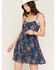 Image #1 - Shyanne Women's Leon Floral Print Mini Dress, Navy, hi-res