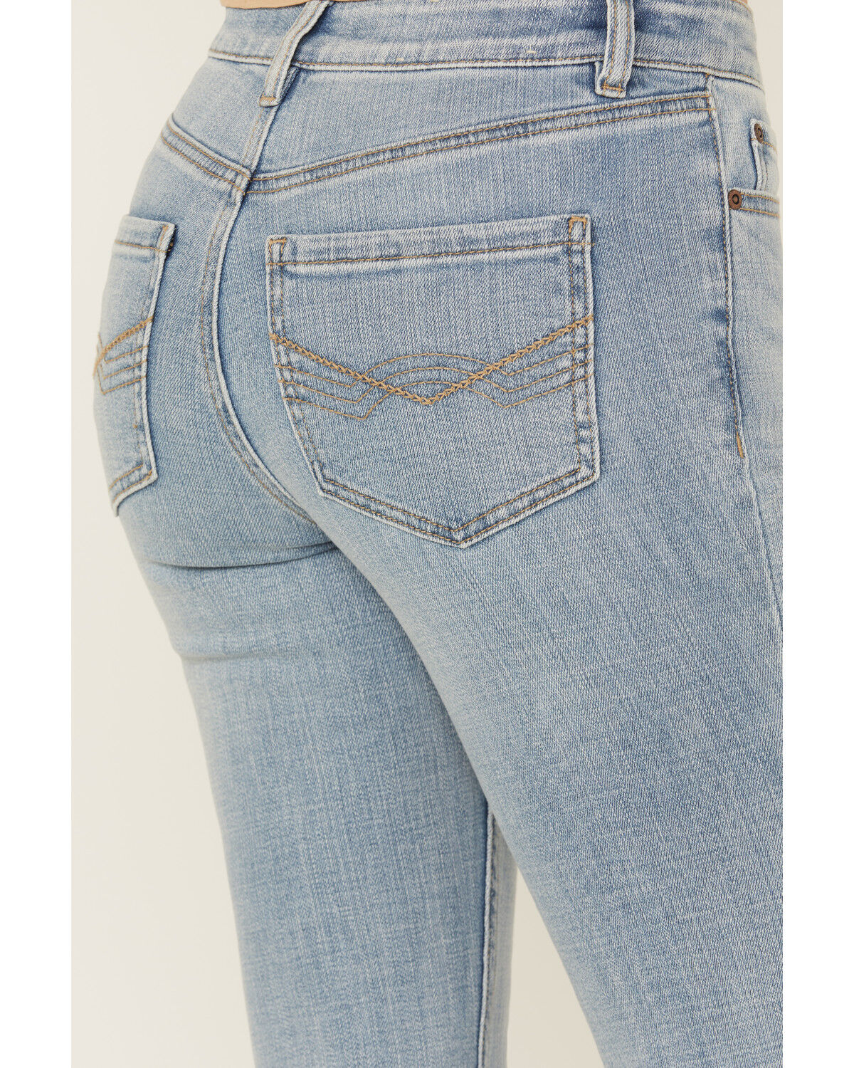 Image #4 - Idyllwind Women's Medium Wash Gypsy High Rise Split Hem Bootcut Stretch Denim Jeans, Medium Wash, hi-res