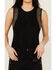 Image #3 - Idyllwind Women's Lillian Studded Fringe Faux Suede Tank Top, Black, hi-res