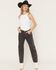 Image #1 - Levi's Women's Bejeweled Mid Rise Straight Denim Jeans, Black, hi-res