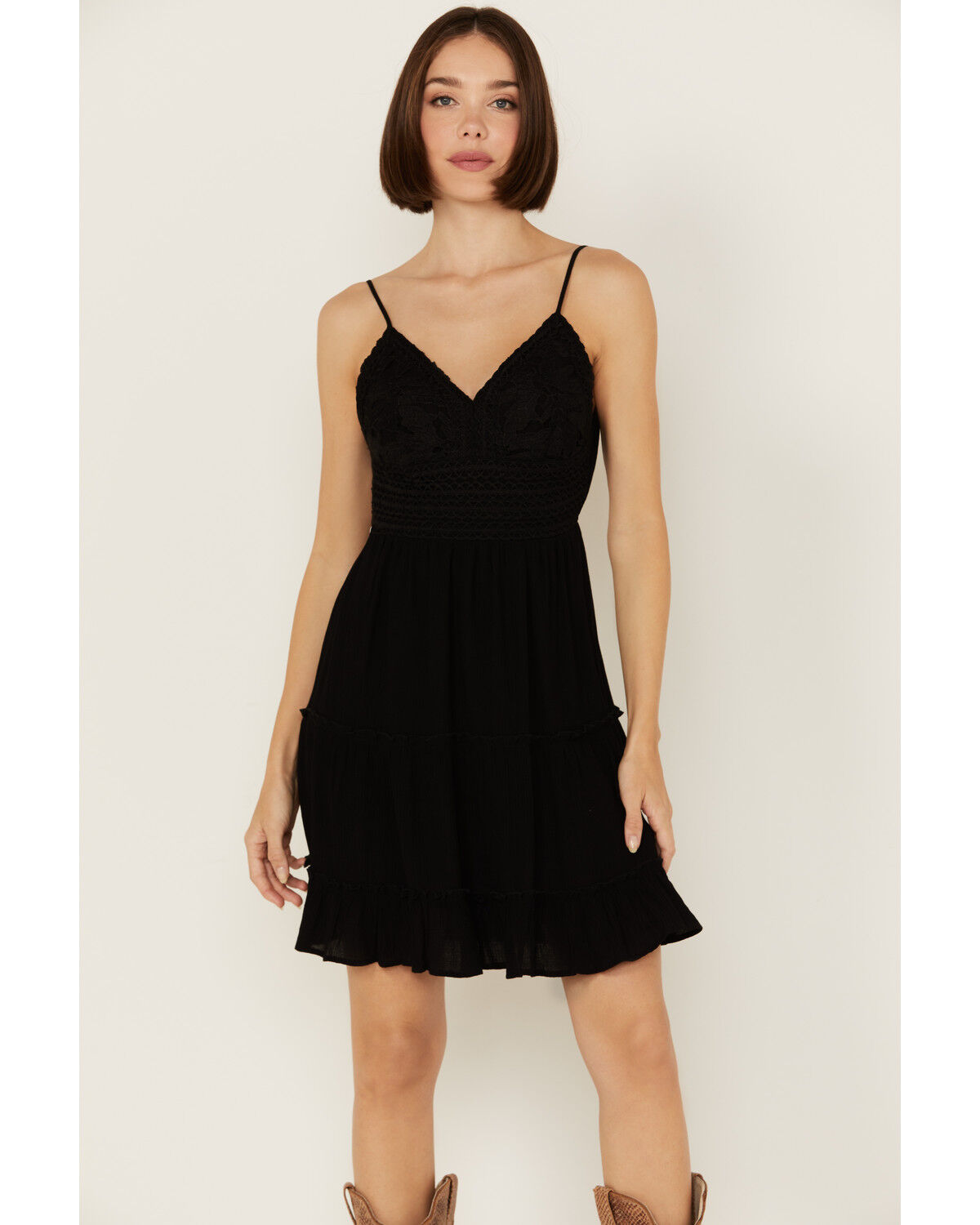 Image #2 - Shyanne Women's Lace Bustier Mini Dress, Black, hi-res