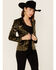 Image #1 - Any Old Iron Women's Sequin Scale Blazer Jacket, Gold, hi-res