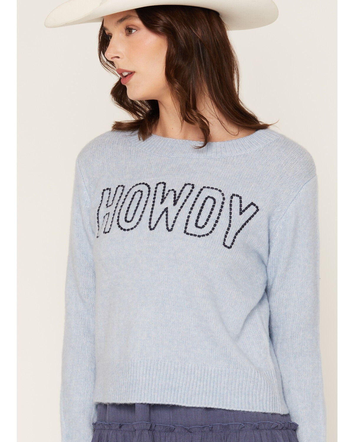 Image #3 - White Crow Women's Howdy Sweater, Light Blue, hi-res
