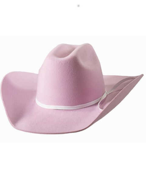 M & F Western Girls' Felt Cowboy Hat , Pink, hi-res