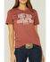 Image #2 - Ranch Dress'n Women's Can't Talk Now Graphic Tee, Rust Copper, hi-res