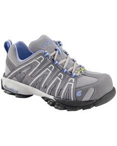 Nautilus Women's Blue Grey Lightweight SD Athletic Work Shoes - Soft Toe , Grey, hi-res