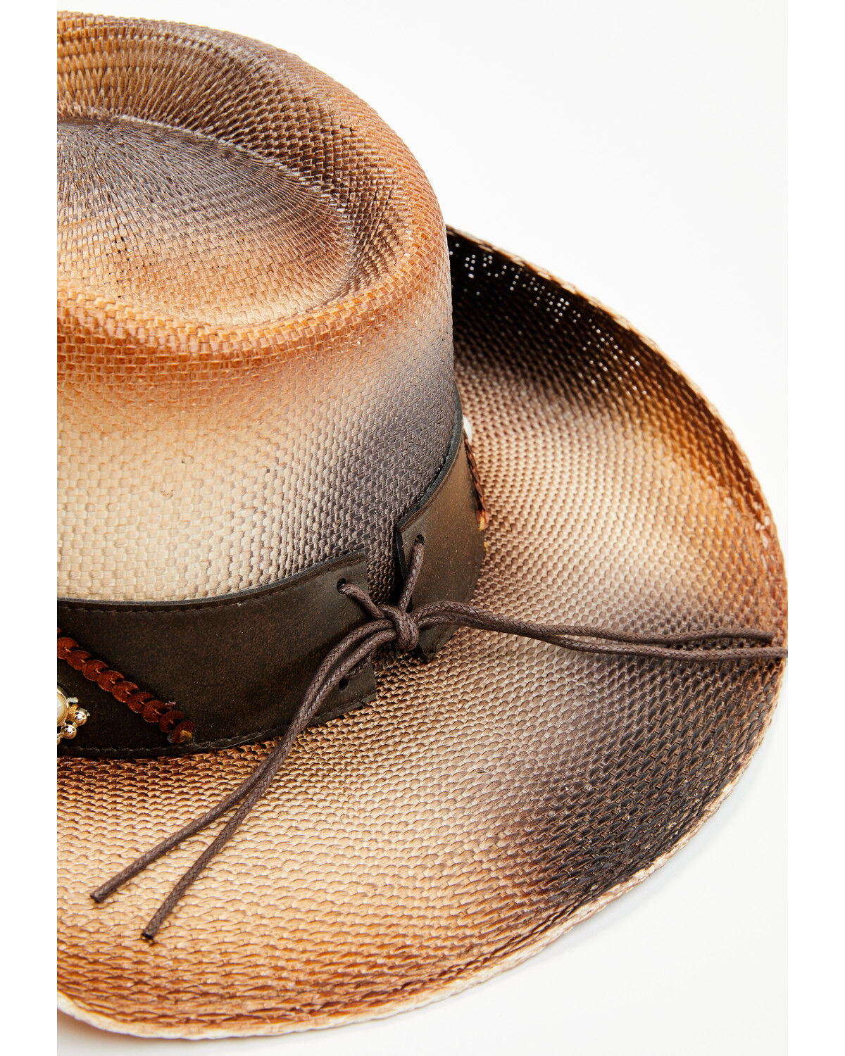 Image #3 - Shyanne Women's Obsessed Straw Cowboy Hat, Brown, hi-res