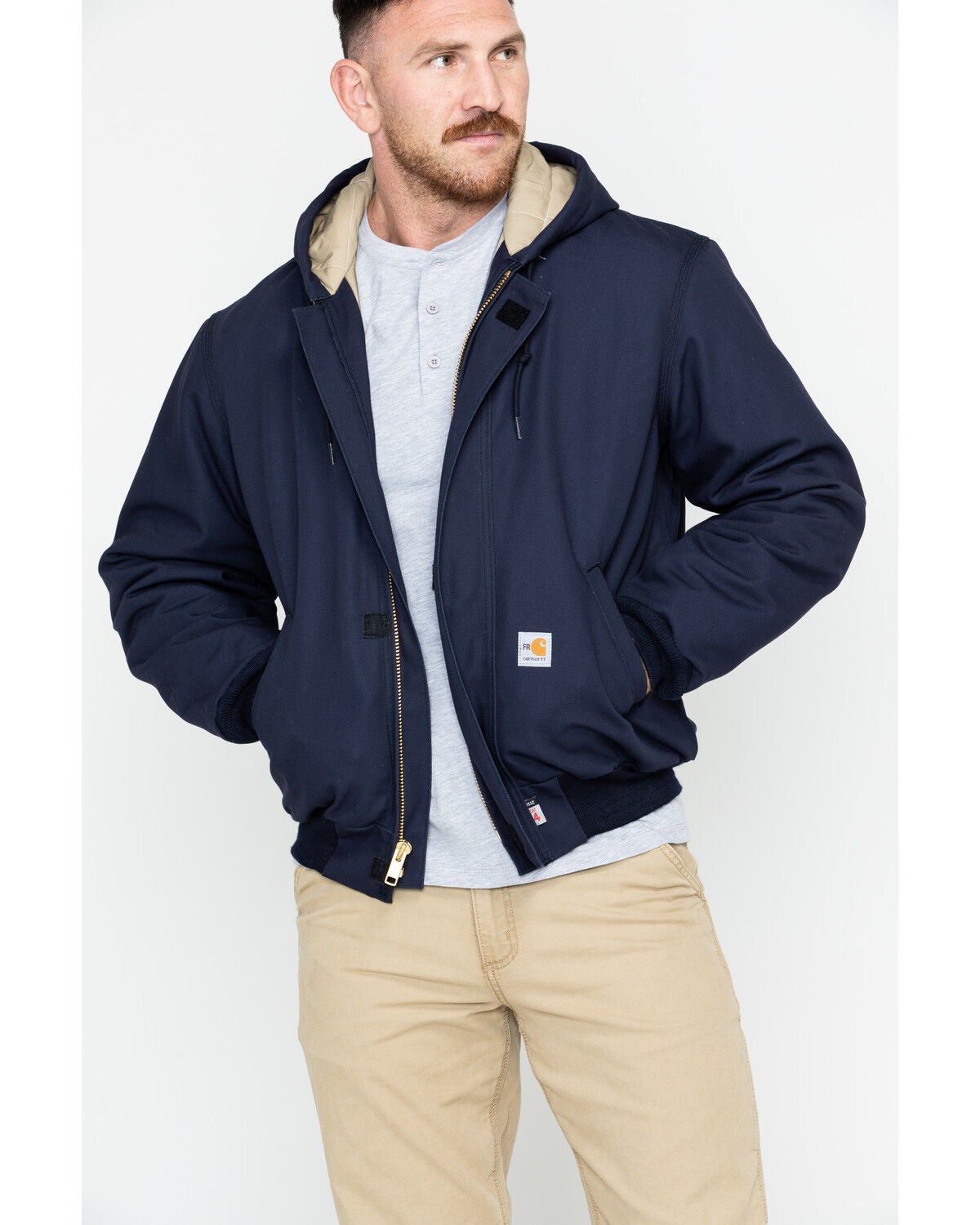Carhartt Men's FR Work Jacket, Navy, hi-res