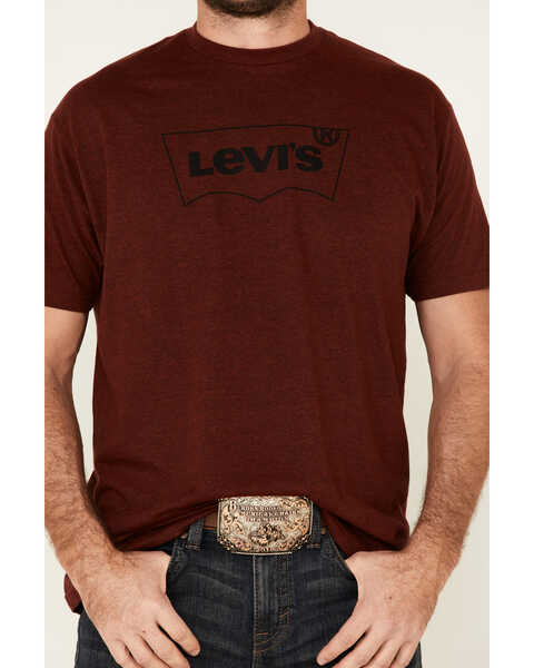 Image #3 - Levi's Men's Crimson Batwing Logo Graphic T-Shirt , Dark Red, hi-res