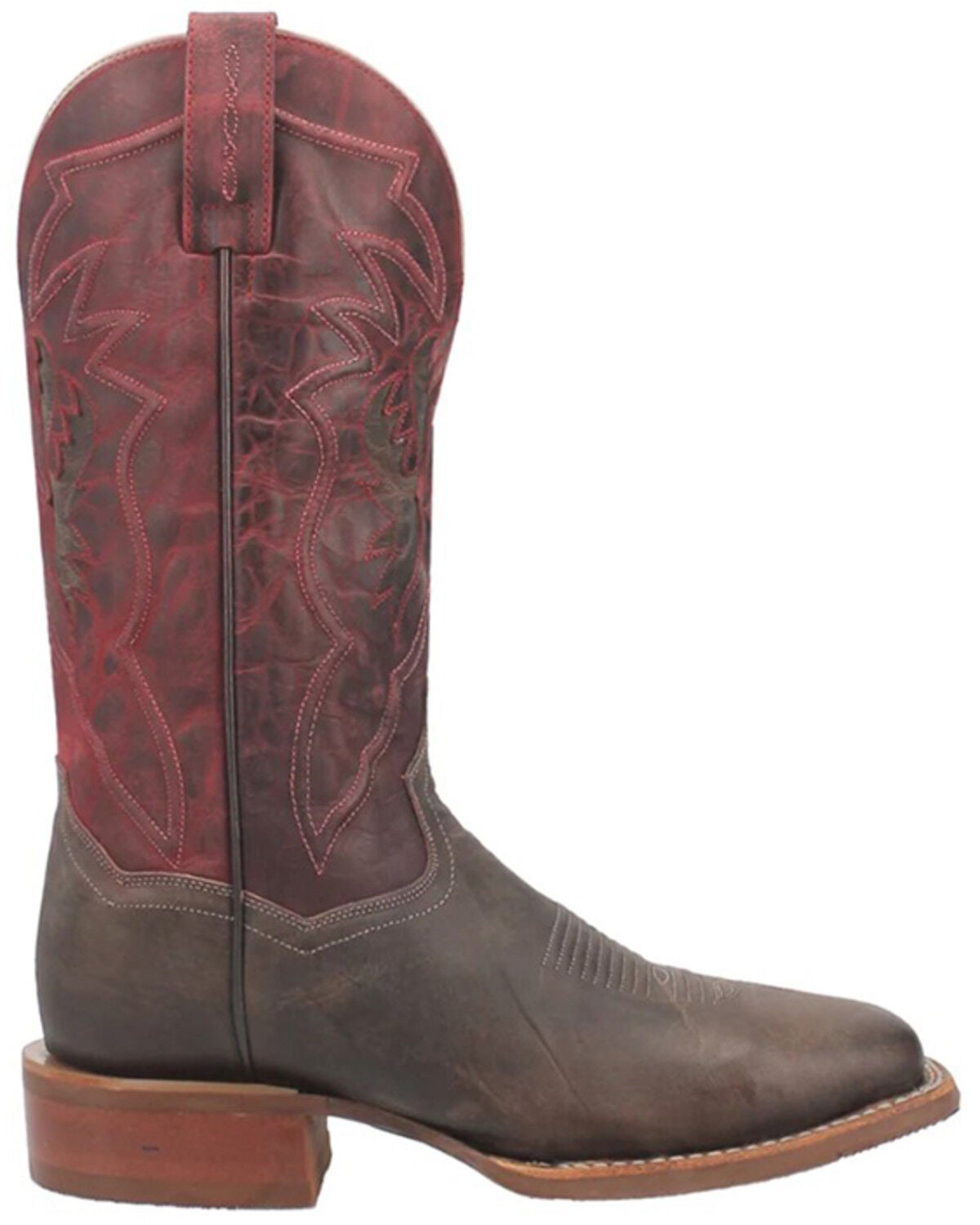Image #2 - Dan Post Men's Jacob Performance Western Boots - Broad Square Toe, Chocolate, hi-res