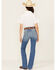 Image #1 - Ariat Women's Cassandra Medium Wash High Rise Bootcut Stretch Denim Jeans, Medium Wash, hi-res