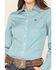Image #3 - Cinch Women's TENCEL™ Striped Long Sleeve Button-Down Western Core Shirt, Teal, hi-res