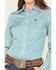 Image #3 - Cinch Women's TENCEL™ Striped Long Sleeve Button-Down Western Core Shirt , Teal, hi-res