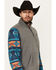 Image #2 - RANK 45® Men's Morocco Color Block 1/4 Zip Pullover, Charcoal, hi-res