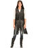 Kobler Leather Women's Cigala Leather Fringe Vest, Black, hi-res