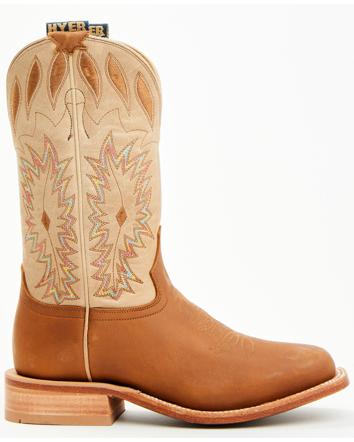 Image #2 - Hyer Women's Mulberry Western Boots - Broad Square Toe, Brown, hi-res
