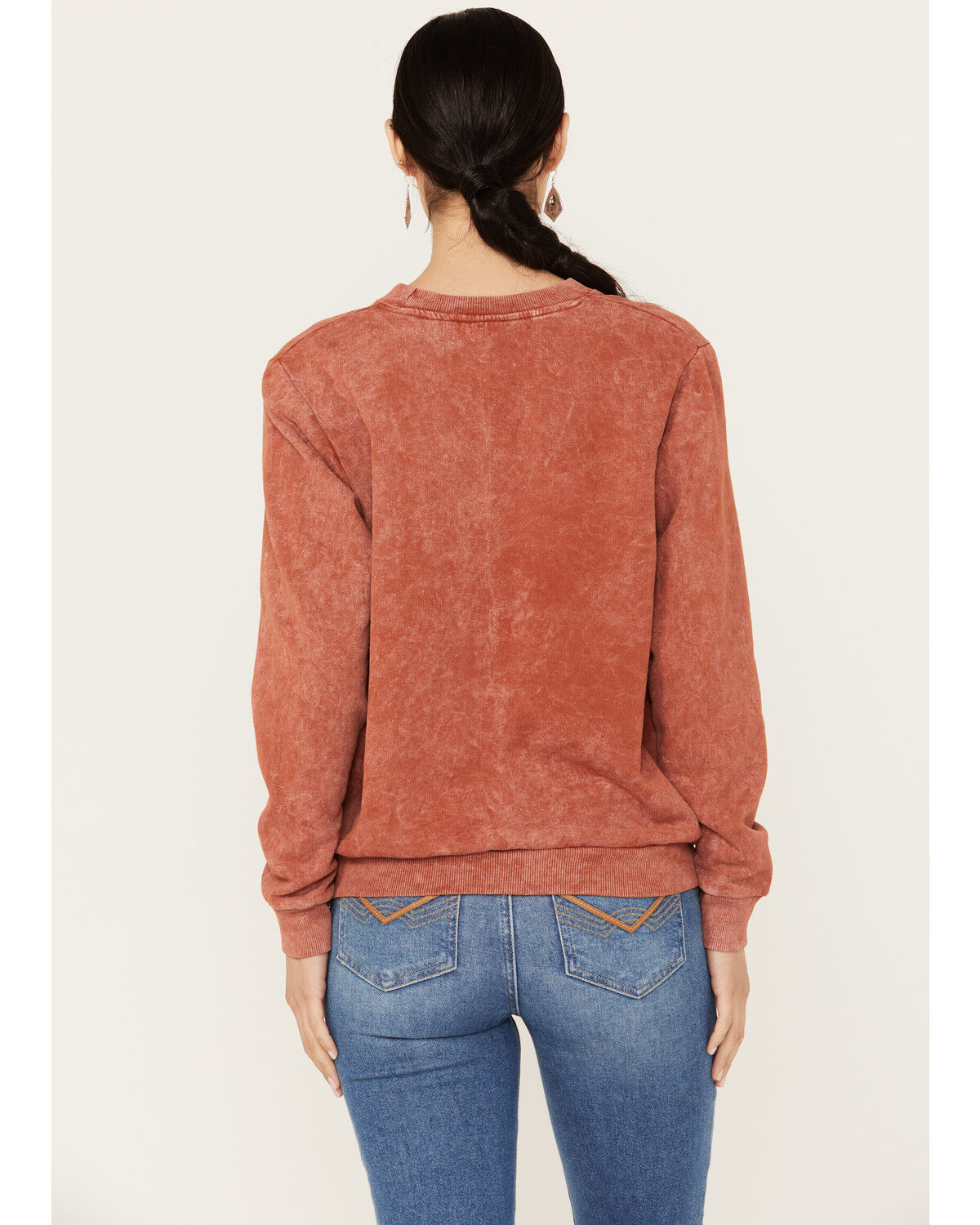 Image #4 - Paramount Network's Yellowstone Women's Bucking Horse Crew Neck Sweatshirt, Rust Copper, hi-res