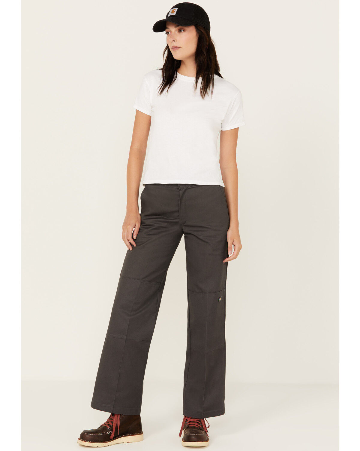 Image #1 - Dickies Women's Double Knee Work Pants, Charcoal, hi-res