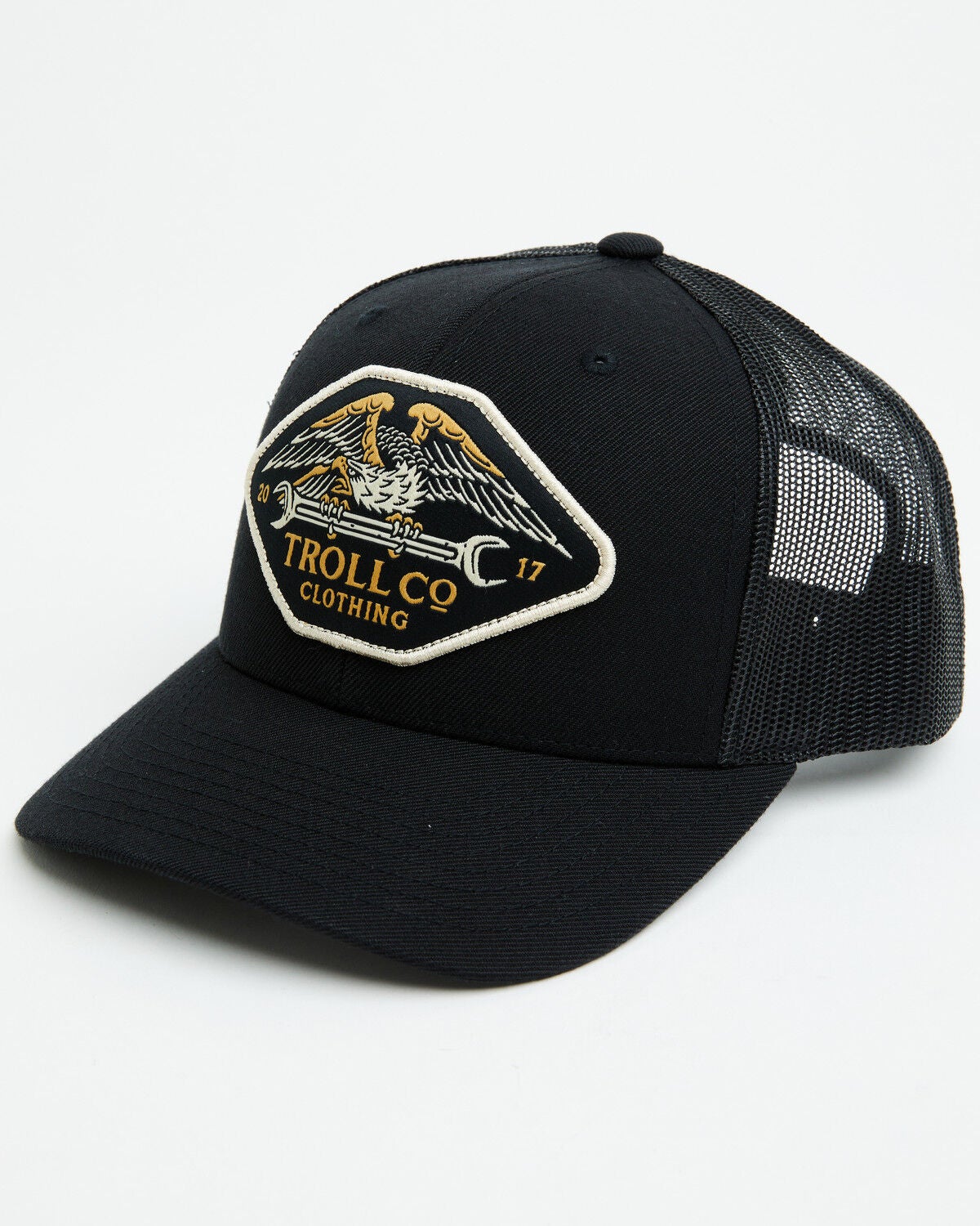 Troll Co Men's Wing Spanner Ball Cap, Black, hi-res