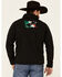 Image #4 - Cowboy Hardware Men's Black Mexico Flag Logo Sleeve Zip-Front Poly Shell Jacket , , hi-res