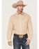 Image #1 - Cinch Men's ARENAFLEX® Small Plaid Long Sleeve Button Down Western Shirt, White, hi-res